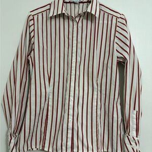 Pendleton woman’s  Red and White Striped Shirt